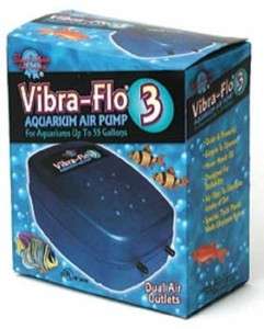 VIBRA FLO 3 AIR PUMP ~ aquarium fish tank bubble action  