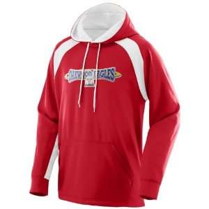  Custom Augusta Adult Fanatic Hooded Sweatshirt RED/WHITE 