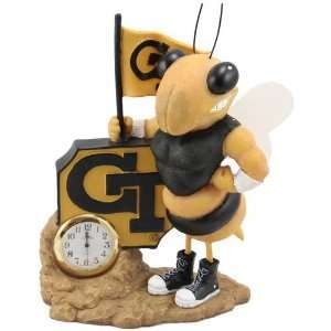  Georgia Tech Yellow Jackets Novelty Mascot Clock: Sports 