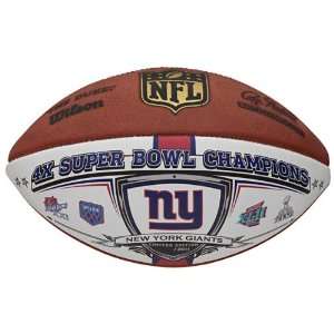 New York Giants 4 Times Super Bowl Championship Football  