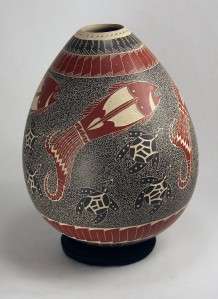 Mata Ortiz Pottery by Eduardo Perez Rodriguez   Fish  
