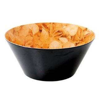   Chip Bowl   Black with Bottomless Chip Print Inside