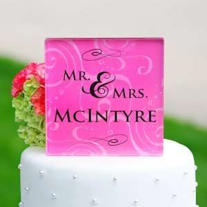  Mr. and Mrs. Personalized Wedding Cake Topper (17 Colors 