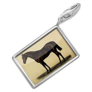  FotoCharms Black Horse   Charm with Lobster Clasp For 