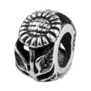   Sterling Silver Daisy Spacer Bead Charm MS505: Silverado: Jewelry