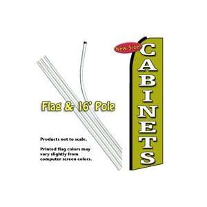  Cabinets Feather Banner Flag Kit (Flag & Pole) Patio 