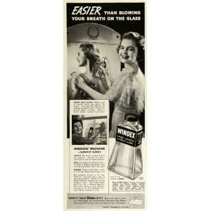   Ad Easier Blowing Breath on Glass Windex Cleaner   Original Print Ad