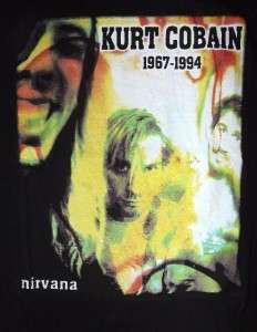 KURT COBAIN 1967 1994 Nirvana Vtg/Pre owned T Shirt(XL)  