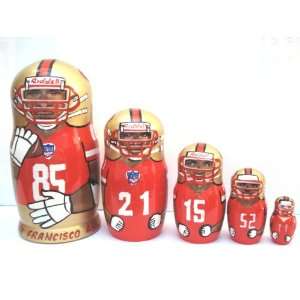 San Francisco 49ers NFL Football or any team Russian Nesting doll 5 