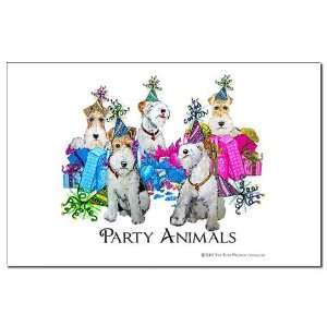  Fox Terrier Party Animals Pets Mini Poster Print by 