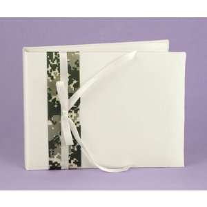 Well Suited Camouflage Ivory Guest Book