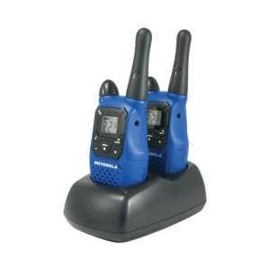 Motorola 2 Way Radios w/Dual Power 16 Mile Range Blue 