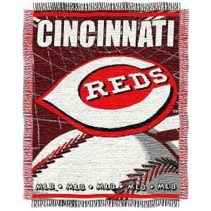 Cincinnati Reds MLB Triple Woven Jacquard Throw (MLB Series) (48x60 