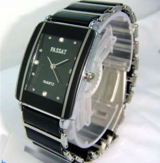 New Mens Steel Water Resistant Black White Wrist Watch  