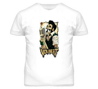 Volbeat Hard Rock Music Skeleton Singer Band T Shirt  