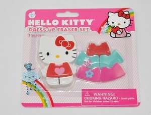 Hello Kitty dress up eraser set,super beautiful,one set  