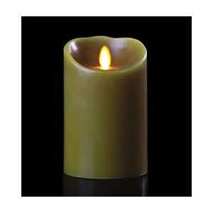   Flameless Wax Pillar Candle Sage 3.5 x 5 Forest Scented: Home