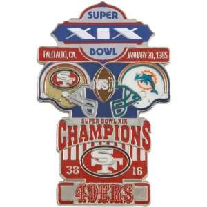   San Francisco 49ers Super Bowl XIX Collectors Pin: Sports & Outdoors