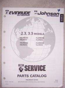 1991 Evinrude Johnson Outboard 2.3 3.3 Parts Catalog k  