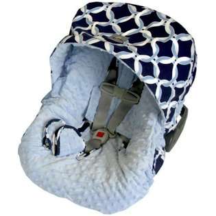 Itzy Ritzy Infant Car Seat Cover in Social Circle Blue at 