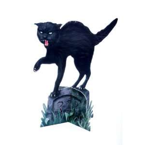    Scary Black Cat Stand Up Decoration Halloween Prop: Toys & Games