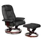 Best Salon Leather Recline Office Chair w/Ottoman