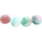   Jade  Disc Puffy   15mm Diameter, No Grade   Sold by 16 Inch Strand