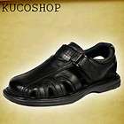 Stylish D. Aldo Mens Fisherman Comfort Sandals Leather Shoes Black 7