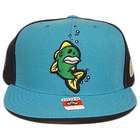 Ace Caps NOVELTY FISH HEAD BLUE FLAT BILL FITTED CAP HAT 7 3/4