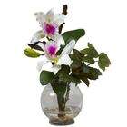 flowers pvc foliage glass vase acrylic water made in the
