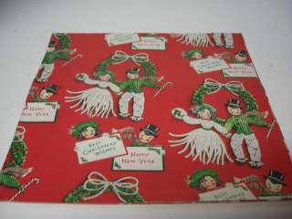 Old Christmas Gift Wrapping Paper   YARN BOY & GIRL  