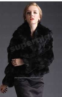 100% Real Genuine Fox Fur Coat Fox Collar Wearcoat Jacket Vintage in 