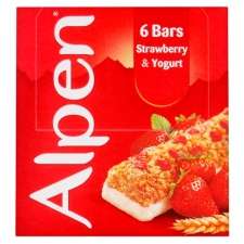 Alpen Strawberry With Yoghurt Cereal Bar 5X29g   Groceries   Tesco 