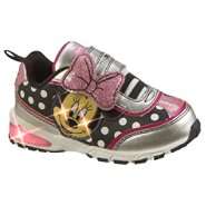   Toddler Girls Minnie Lighted Athletic Shoe   Black 