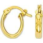    14k Yellow Gold Small Childrens and Baby Flat Hoop Earrings