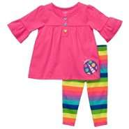 Carters Toddler Girls Tunic and Legging Set Pink/Rainbow at 