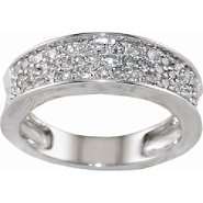 cttw Diamond Anniversary Pave Band in 10K White Gold 
