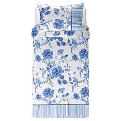 Buy Tesco Single Casa Flower Print Duvet Cover Set, Blue from our 