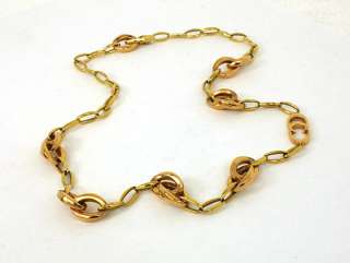 CHIMENTO SIGNED 18K GOLD LOGO MOTIF LADIES CHAIN NECKLACE   NWT 