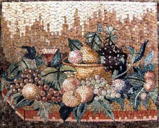 Colorful Fruits Backsplash Marble Mosaic Stone Art Tile  