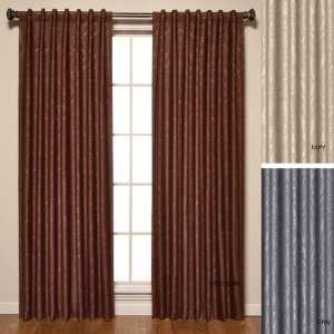    Bolton Jacquard Tab Top Curtain Panel   Gray: Home & Kitchen