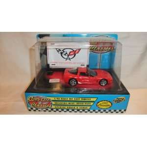  ROAD CHAMPS 143 SCALE RED 1997 CORVETTE WITH COLLECTIBLE 