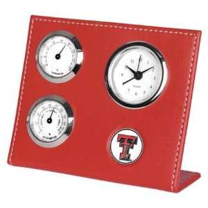  Texas Tech Red Raiders NCAA Weather Station Desk Clock 
