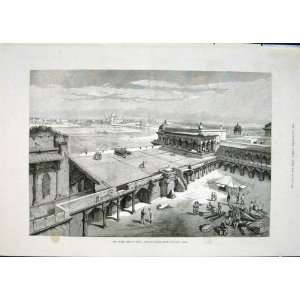  Taj Mahal Fort Agra India Prince Wales Visit Print 1876 