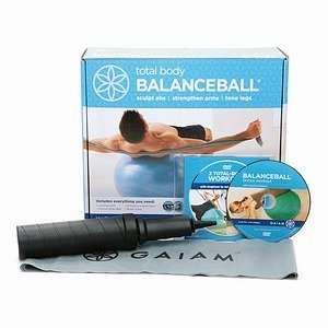  Gaiam Total Body Balance Ball Kit, Large (75 cm) Sports 