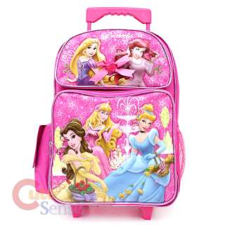 Disney Princess w/ Tangled Large School Roller Backpack Lunch Bag Set