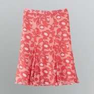 Jaclyn Smith Womens Flared Pleat Floral Skirt 