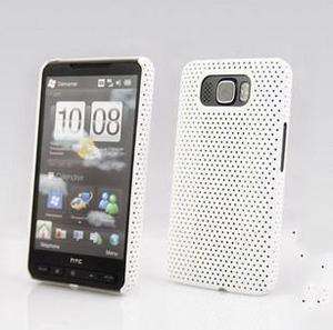 WHITE HARD RUBBER CASE COVER FOR HTC HD2 LEO T8588 D  