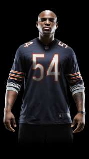 Nike Store. NFL Chicago Bears (Brian Urlacher) Mens Football Home 