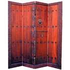 Oriental Furniture 6 ft. Tall Double Sided Doors Canvas Room Divider 